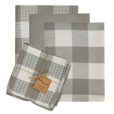 Wicklow Check Dishcloth - Dove Set of 6 Park Designs - The Fox Decor